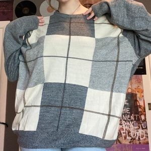 argyle oversized sweater